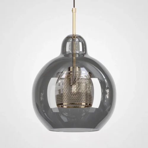 Светильник подвесной CATCH SMOKY D25 186741-23 ImperiumLoft серый 1 лампа, основание бронзовое в стиле современный минимализм 